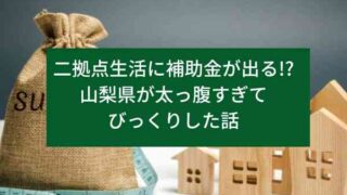 二拠点生活に補助金が出る!?山梨県が太っ腹すぎてびっくりした話